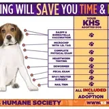 chart outlining cost savings of dog adoption