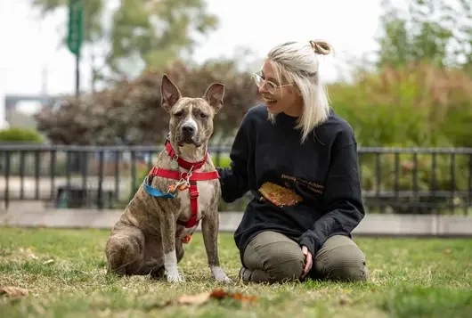 Kelly with dog