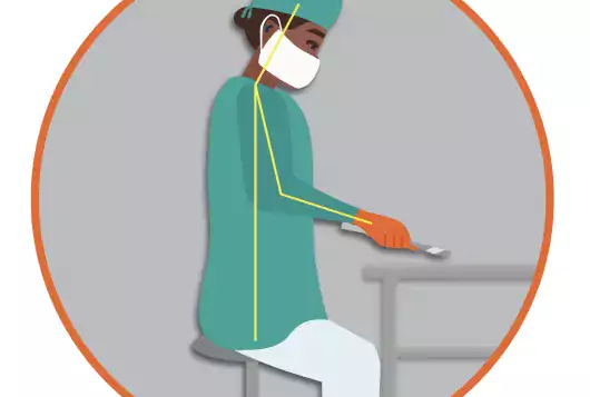 Proper posture during surgery