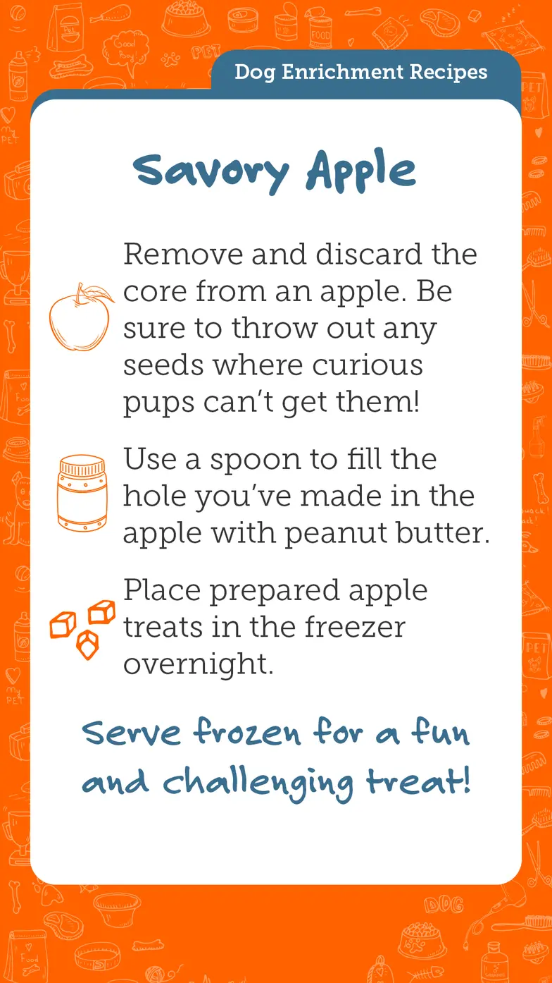 savory apple recipe card