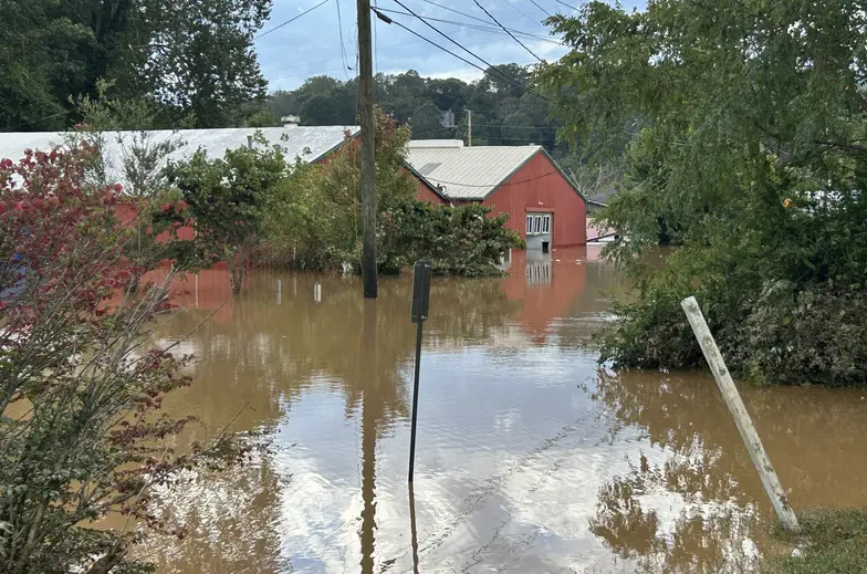 Flooding outside Brother Wolf’s former facility